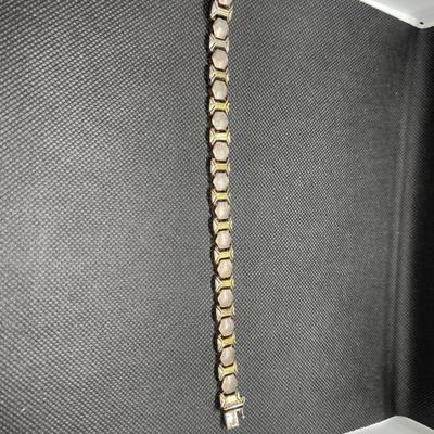 Tri colored silver 925 bracelet 8â€