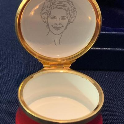 Nancy Reagan Commemorative Halcyon Days Trinket Box