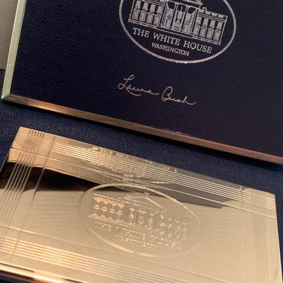 Laura Bush White House Business Card Holder & Keychain