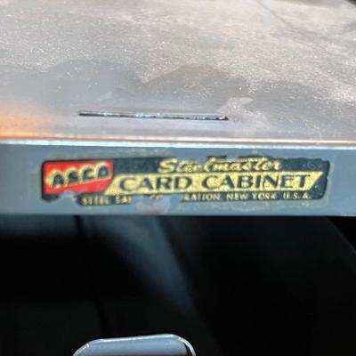 Vintage index card file drawers