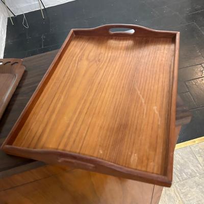 Mid Century Teak Nesting Tray Set