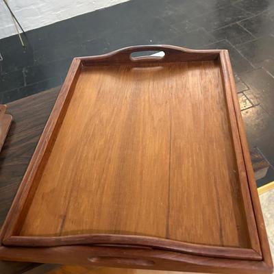 Mid Century Teak Nesting Tray Set