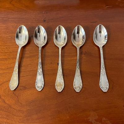 Set of 5 Polish Silverplate Spoons: FH MET-60