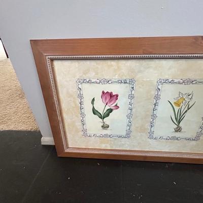 Framed flower print - home decor