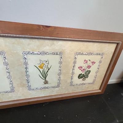 Framed flower print - home decor