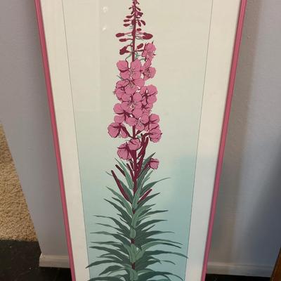 Framed flower print - Fireweed plant -