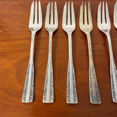 Set of 6 Polish Silverplate Forks: FH MET-60