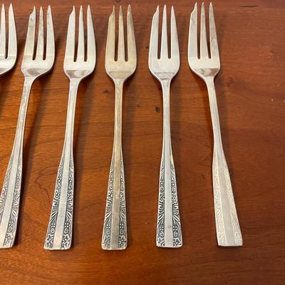 Set of 6 Polish Silverplate Forks: FH MET-60