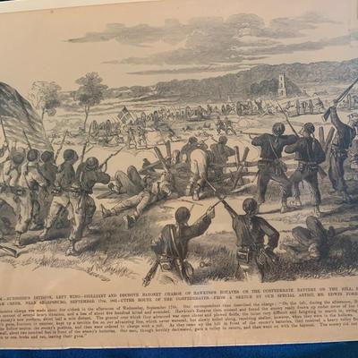 Early Civil War Antietam Burnside Brigade Large Sketch