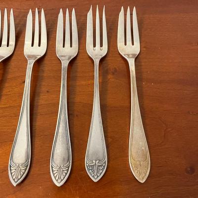 Set of 8 Silverplate Forks: FH MET-90