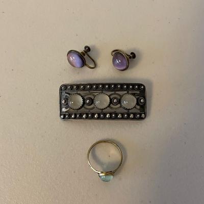 Pair of Earings / Pin / Ring