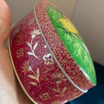 Vintage Easter Lot Baret Made in England Tins + Eggs