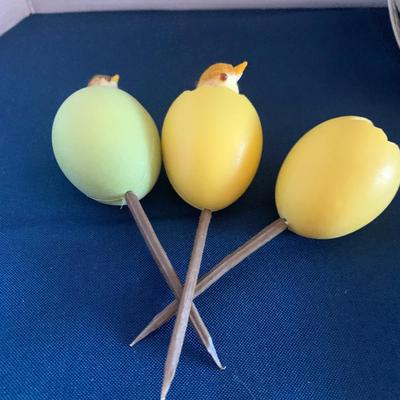 Vintage Easter Lot Baret Made in England Tins + Eggs