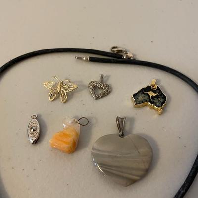 Two Necklaces and Assortment of Pendants