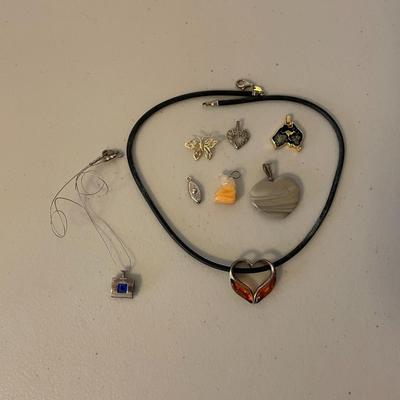 Two Necklaces and Assortment of Pendants