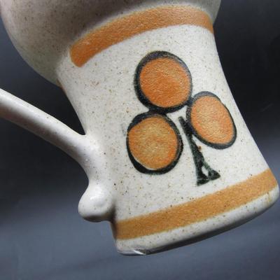 Small Vintage Stoneware Pedestal Drinking Cup