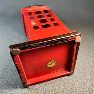 RED BRITISH TELEPHONE BOX/ BOOTH DESKTOP REPLICA