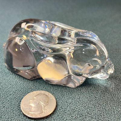 LEAD CRYSTAL BUNNY FIGURINE MADE IN WEST GERMANY