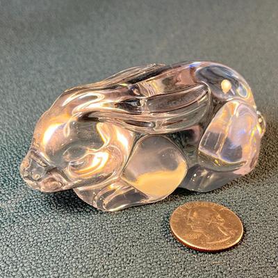 LEAD CRYSTAL BUNNY FIGURINE MADE IN WEST GERMANY