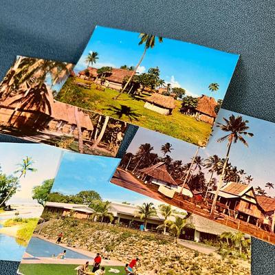 GROUP OF VINTAGE COLOR POSTCARDS OF FIJI  7 COUNT