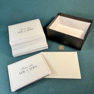 SET OF 49 WEDDING THANK YOU CARDS "FROM THE MR. & MRS." WITH ENVELOPES