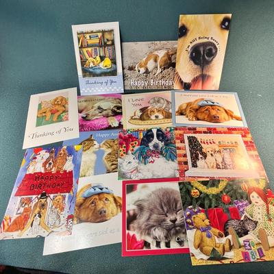 ASSORTMENT OF 14 VARIOUS OCCASION GREETING CARDS FROM HUMANE SOCIETY w/ENVELOPES