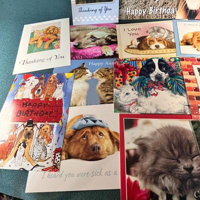ASSORTMENT OF 14 VARIOUS OCCASION GREETING CARDS FROM HUMANE SOCIETY w/ENVELOPES
