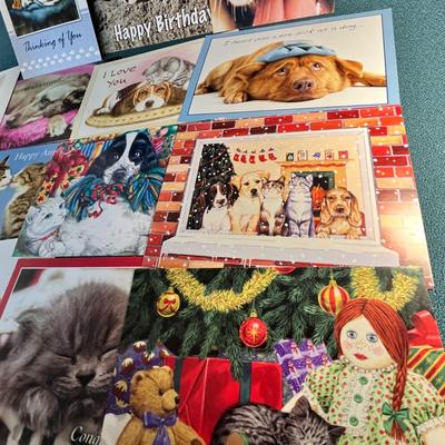 ASSORTMENT OF 14 VARIOUS OCCASION GREETING CARDS FROM HUMANE SOCIETY w/ENVELOPES