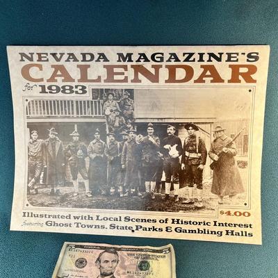 INTERESTING NEVADA MAGAZINE'S CALENDAR FOR 1983 FULL OF COOL PHOTOS & FACTOIDS