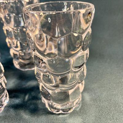 COOL NACHTMANN GERMANY CRYSTAL TUMBLERS SET OF 4 BUBBLE DESIGN