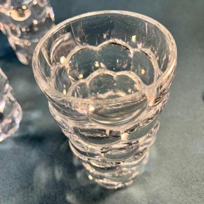 COOL NACHTMANN GERMANY CRYSTAL TUMBLERS SET OF 4 BUBBLE DESIGN