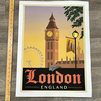 LONDON ENGLAND POSTER by DAVID MEIKLE