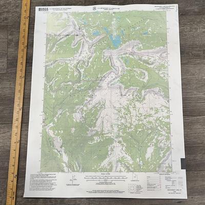 USGS TOPOGRAPHICAL MAP- GRANDADDY LAKE QUADRANGLE in NORTHERN UTAH