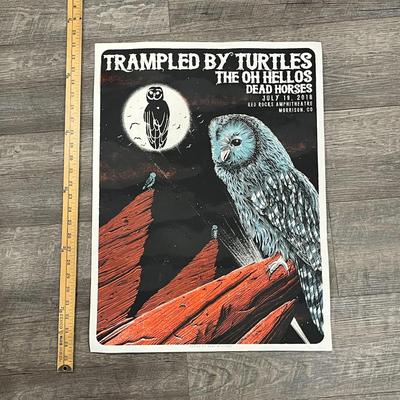 COOL "TRAMPLED BY TURTLES" CONCERT POSTER at RED ROCKS