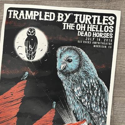 COOL "TRAMPLED BY TURTLES" CONCERT POSTER at RED ROCKS