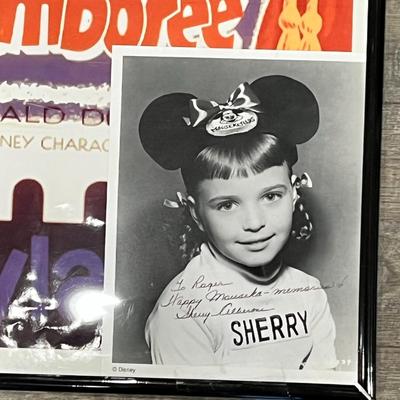 FRAMED "MICKEY MOUSE CLUB THEATER" POSTER w/AUTOGRAPHED MOUSKETEER PHOTO 