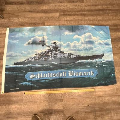 SCHLACHTSCHIFF BISMARK GERMAN BATTLESHIP FLAG 