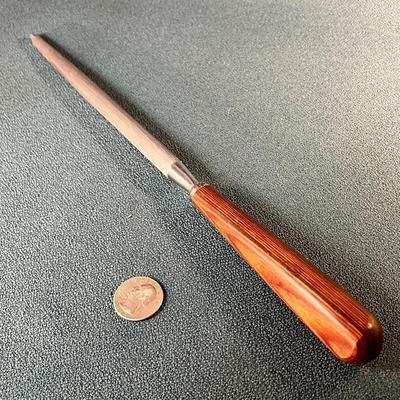 KITCHEN KNIFE HONING TOOL w/ WOOD HANDLE