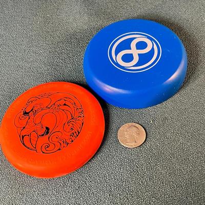 TWO SMALL SPORTS DISKS: WIZARD, CIRCLE 8 DESIGNS