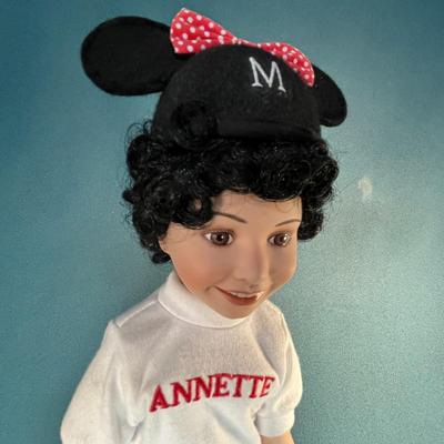 DISNEY "ANNETTE" DOLL ON STAND  DESIGNER SONJA A. BRYER 