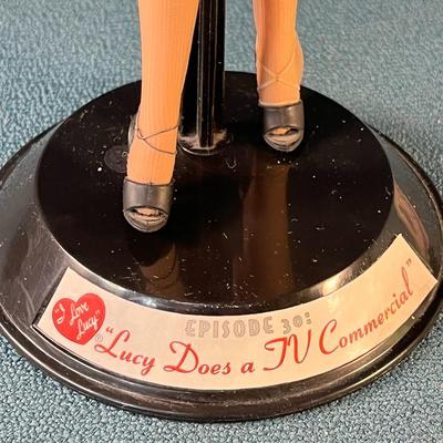 "I LOVE LUCY- LUCY DOES A TV COMMERCIAL" DOLL FIGURE ON STAND EXCELLENT CONDITION!!