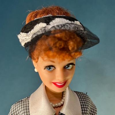 "I LOVE LUCY- LUCY DOES A TV COMMERCIAL" DOLL FIGURE ON STAND EXCELLENT CONDITION!!