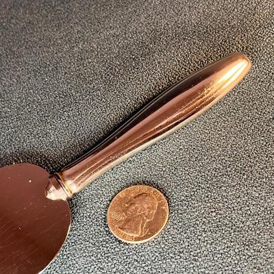 SILVER PLATED NICE PIE SERVER UTENSIL w/STAINLESS BLADE