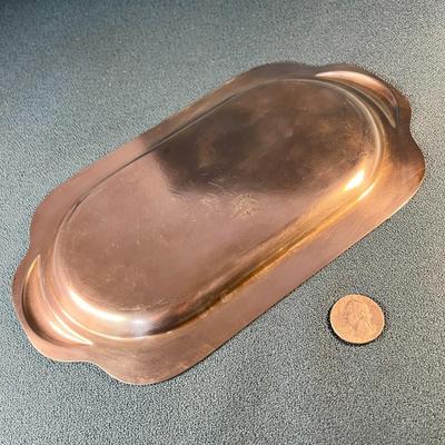 FANCY INCISED SILVER PLATE SERVING TRAY