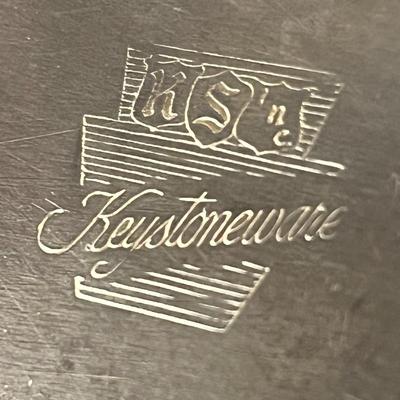 FANCY INCISED SILVER PLATE SERVING TRAY