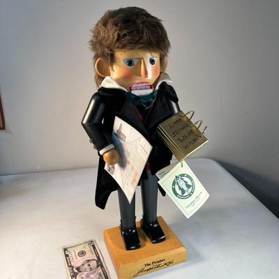 LARGE PROPHET JOSEPH SMITH WOODEN NUTCRACKER HANDMADE IN GERMANY NEW WITH TAG SIGNED & NUMBERED