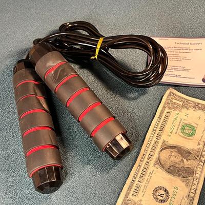 NEW IN PACKAGE JUMPROPE  WITH SOFT GRIP HANDLES