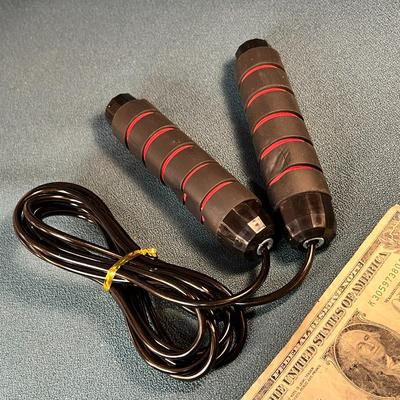 NEW IN PACKAGE JUMPROPE  WITH SOFT GRIP HANDLES