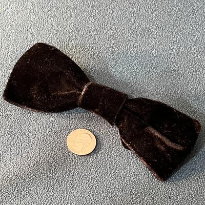 BLACK VELVET BOW TIE/ HAIR BOW