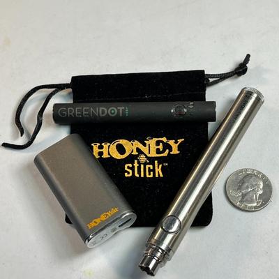 TRIO OF VAPE STICKS: HONEY STICKS, GREEN DOT, EVOD TWIST